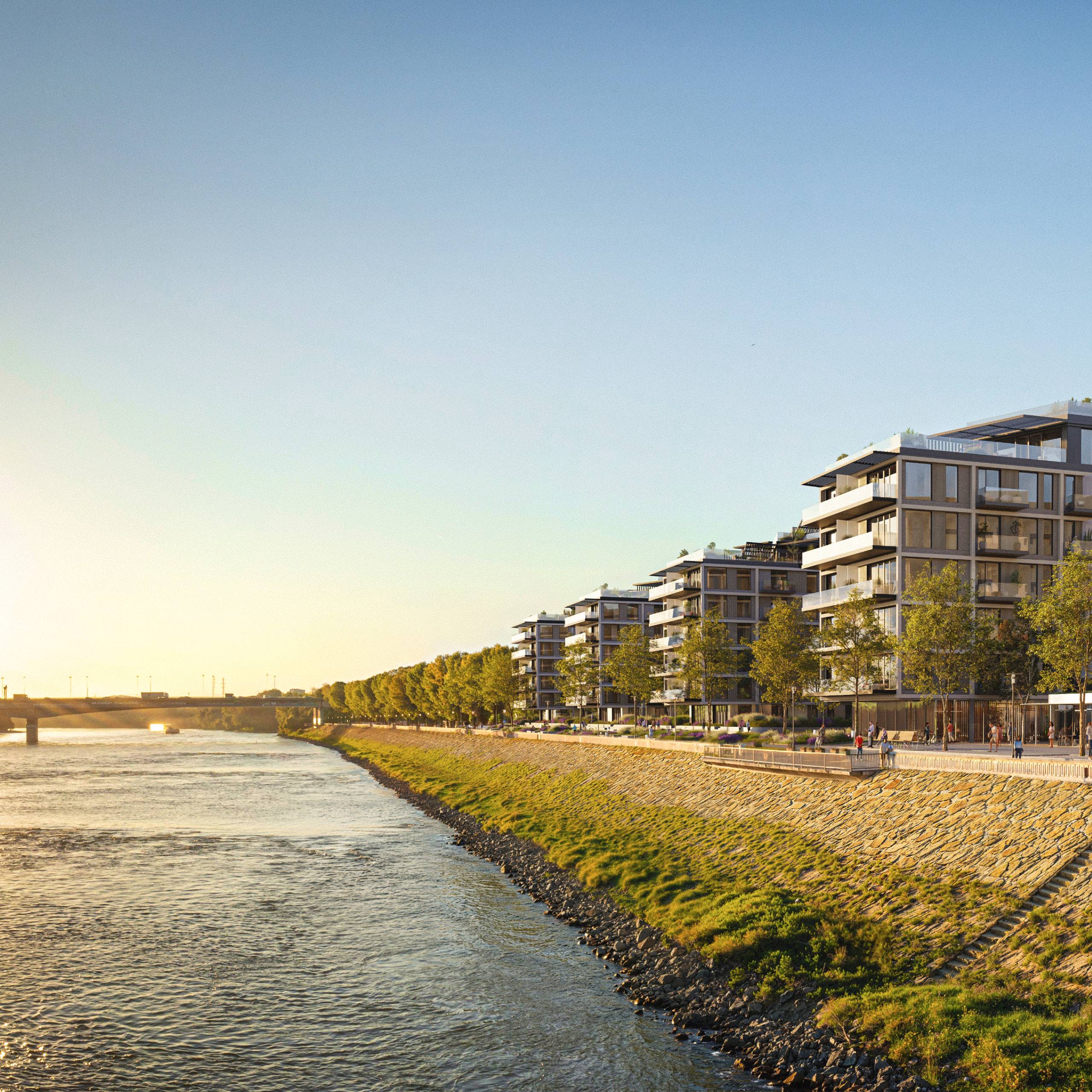 Vizualizácia exteriéru - pohlad z Dunaja