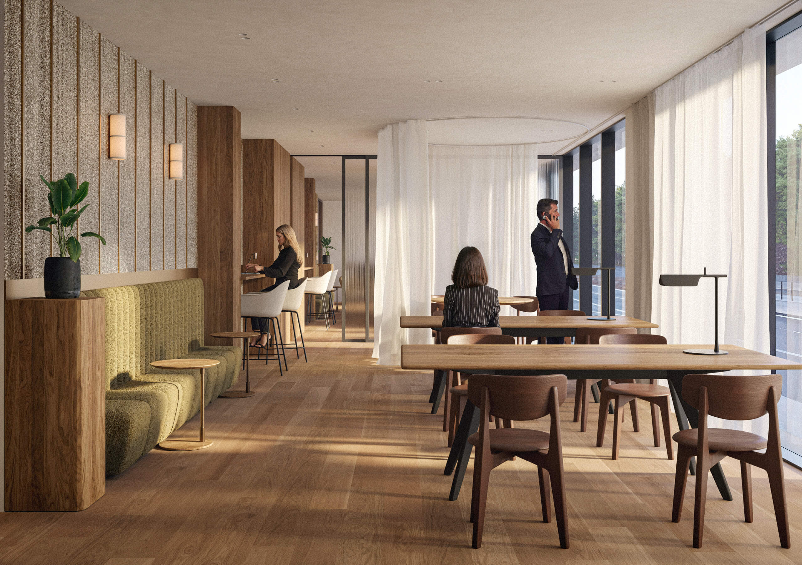 Vizualizacia home office lounge